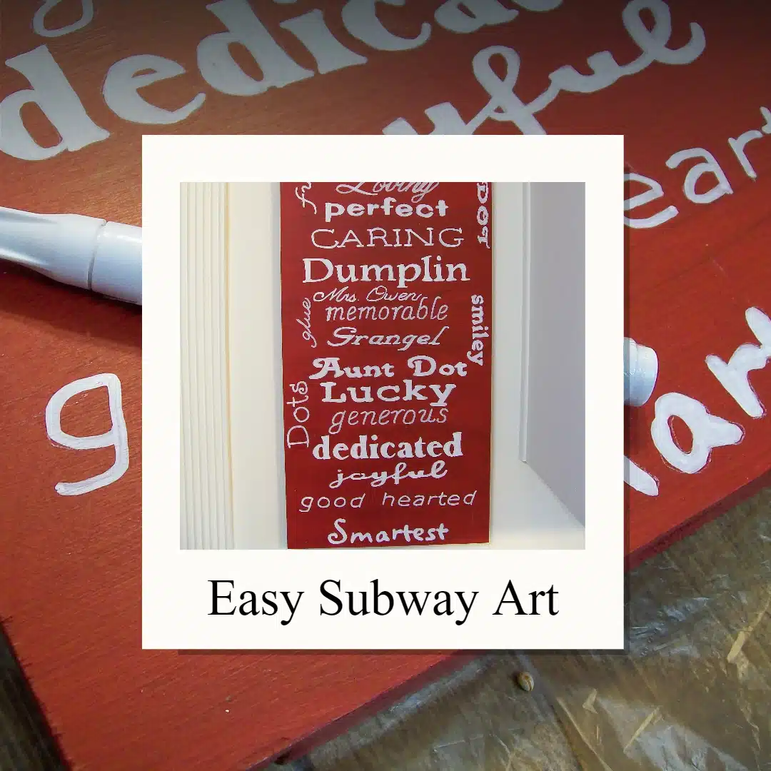 Subway art for Granny - My Repurposed Life®