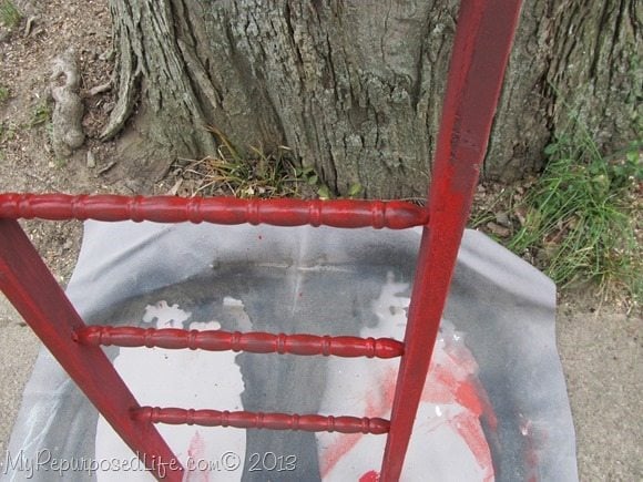 red faux ladder