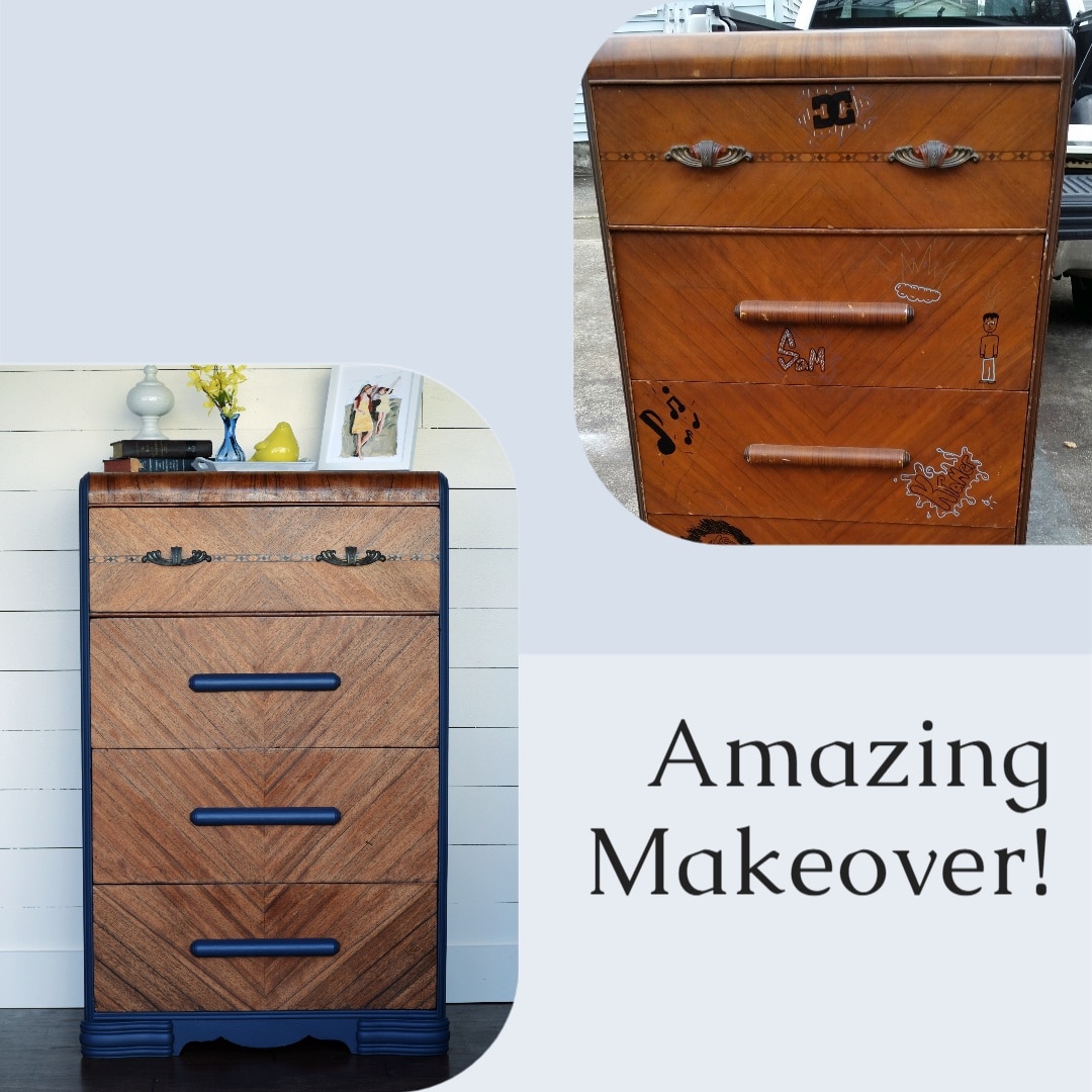 Stunning Flatware Chest Makeover that's oh so easy!
