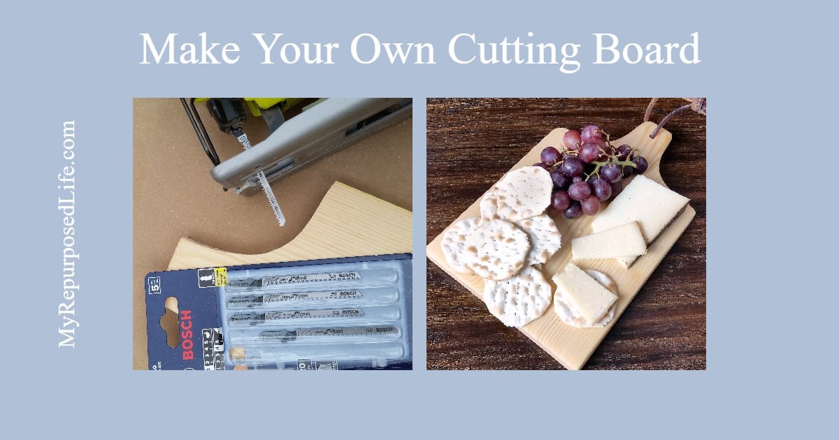 Dollar Store Tutorial - Turn Cutting Board into a Faux Antique Wood Board!