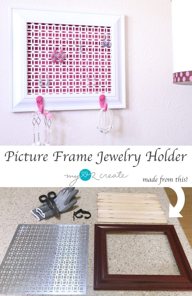 diy picture frame jewelry holder