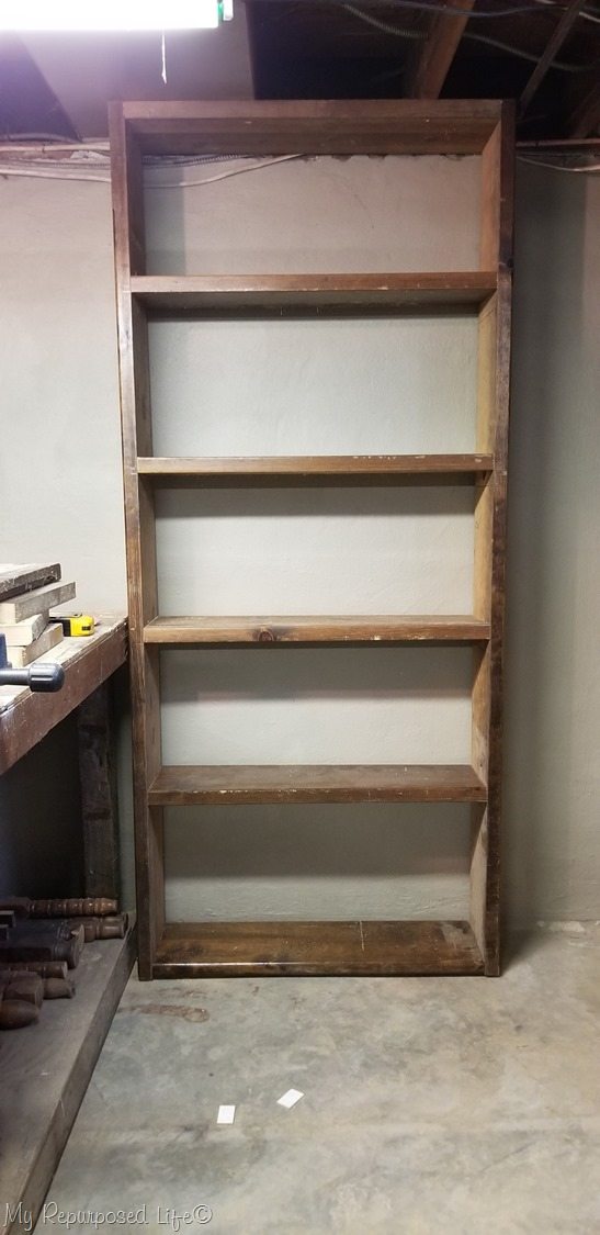 Easy Build Storage Shelf for the Basement Shop - My Repurposed Life®