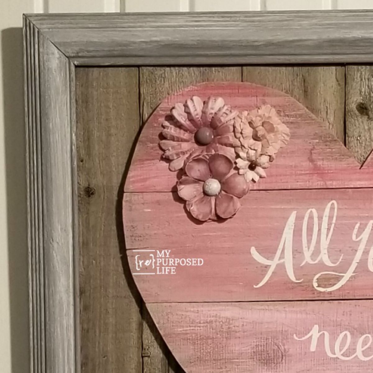 Reclaimed Wood Heart (Weathered Fence Boards) - My Repurposed Life®