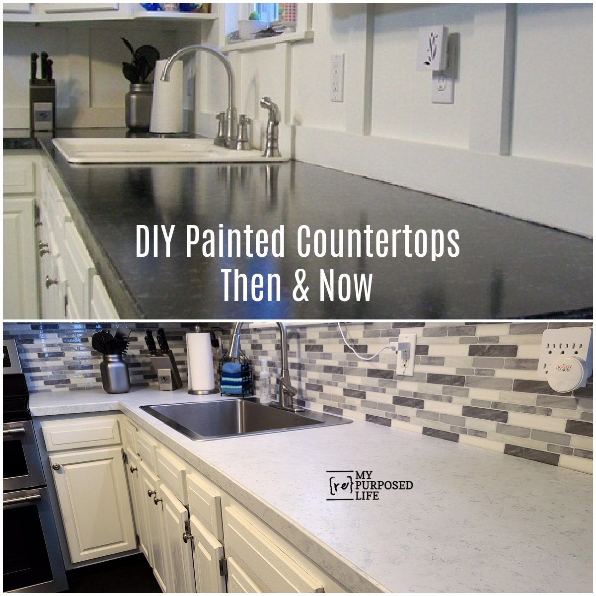 Painted Kitchen Countertops | Again - My Repurposed Life®