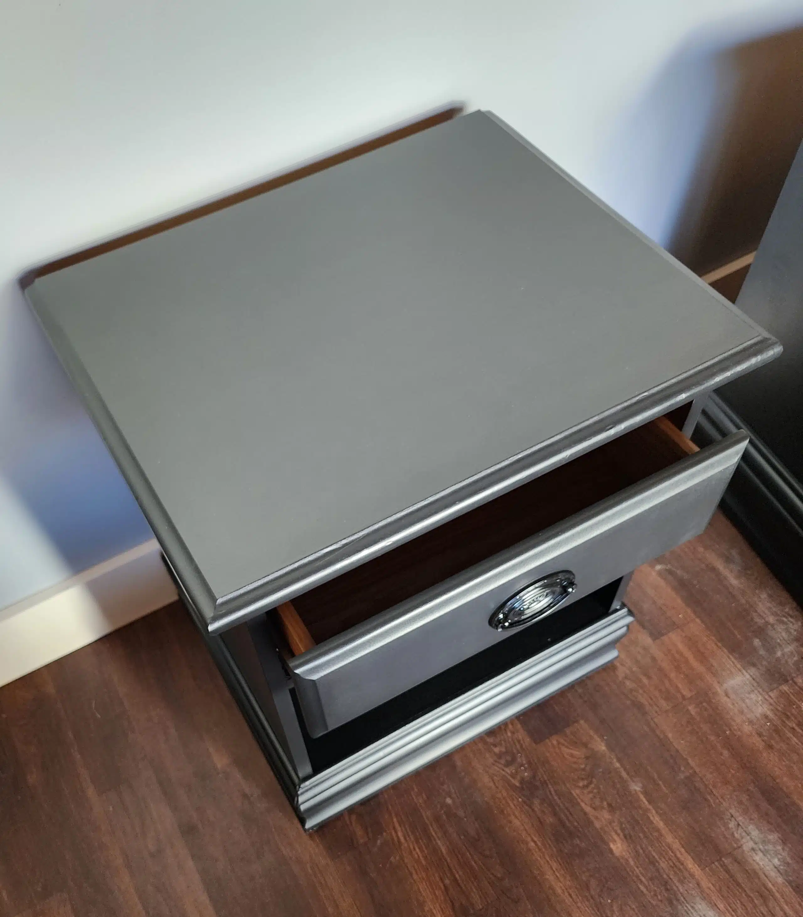 free nightstands with new black paint